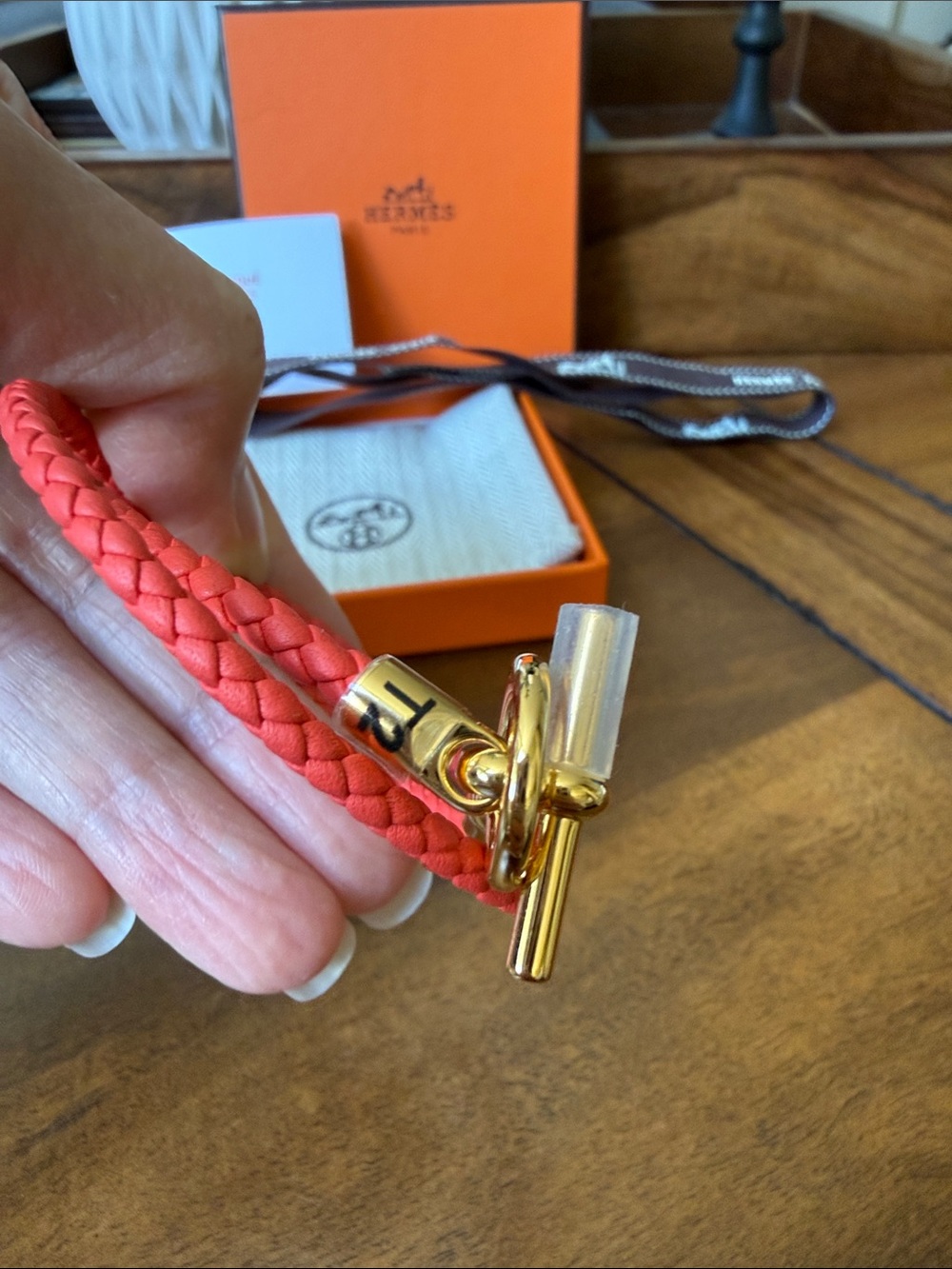 Hermès Glenan Braided Double Tour Bracelet with Gold Hardware NWT - Picture 2 of 5
